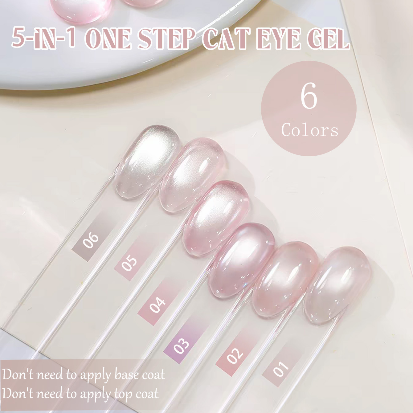 Nail Art One Stroke - SHAKA 1-6 peças Gel Transparente Efeito