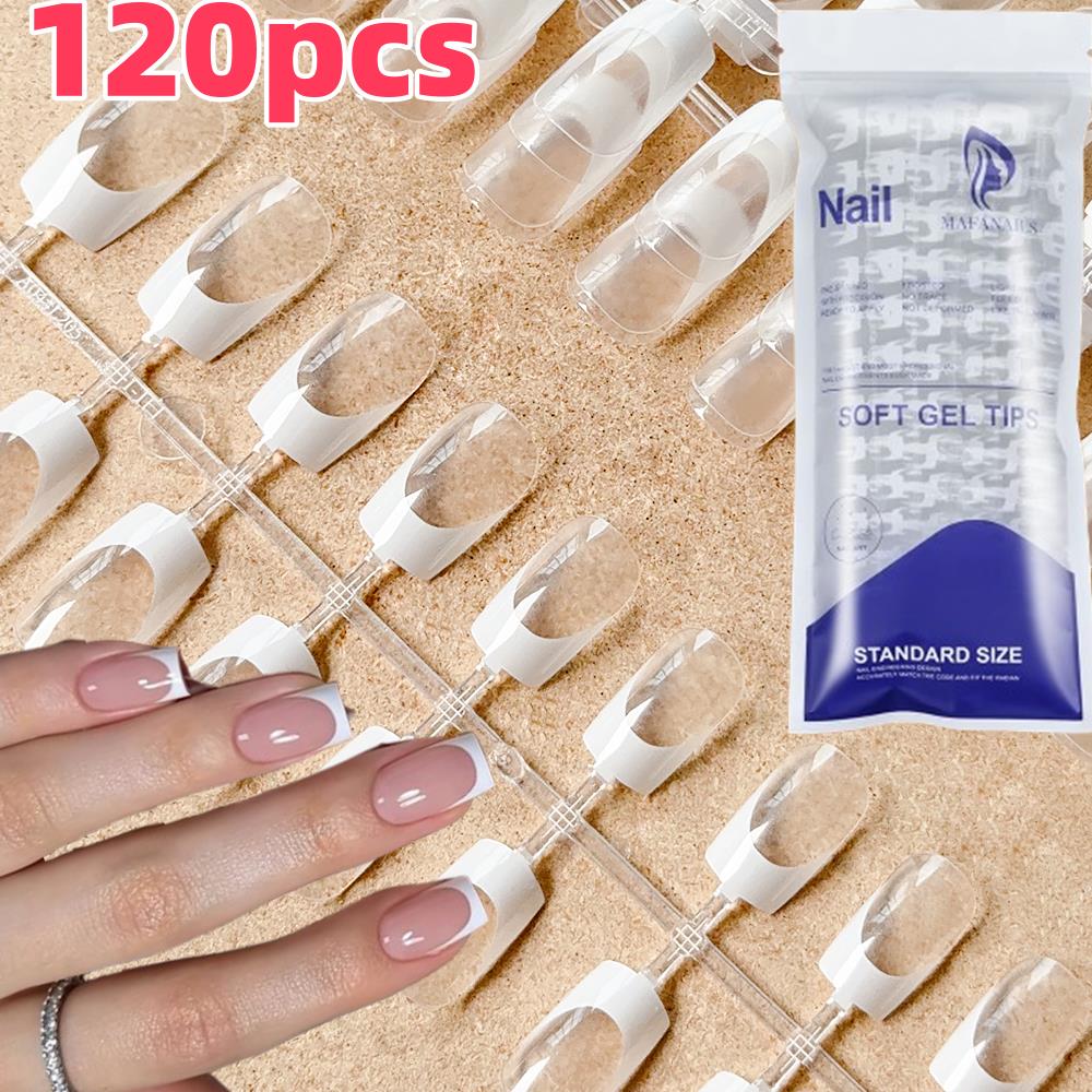 Nail Art Wedding - 120 pçs/saco claro caixão francês imprensa