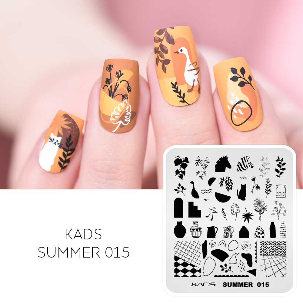Nail Art Zebra - KADS-Nail Art Stamping Placas Ferramenta, flor,