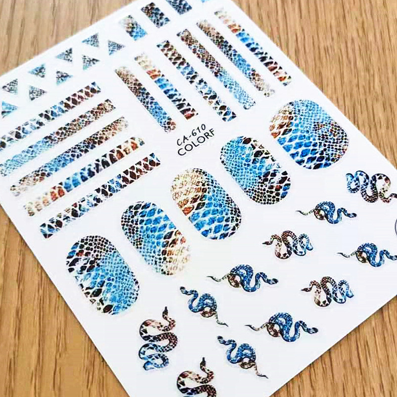 Nail Art Zebra - Decoração do prego adesivos, 1 parte,