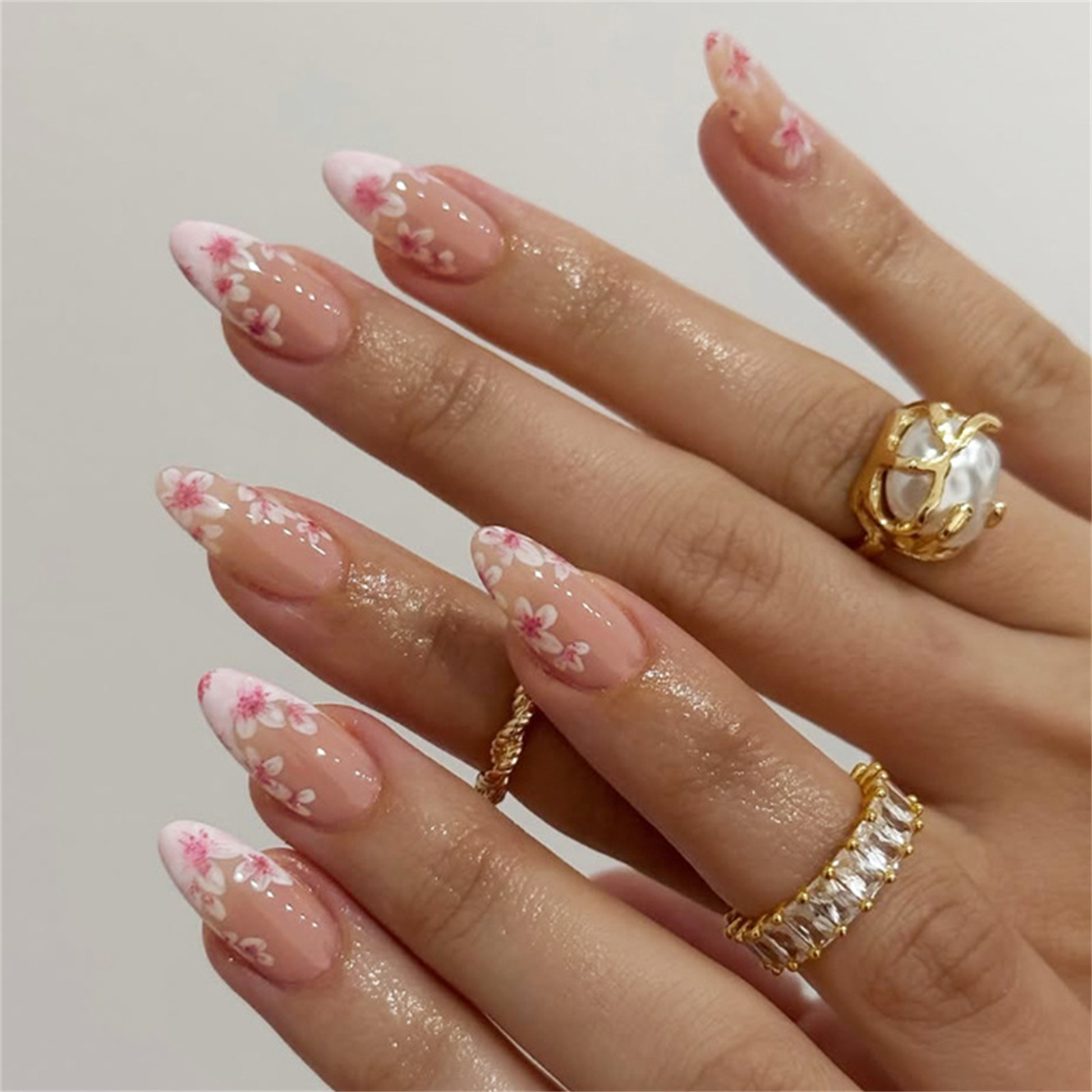 Nail Art Xs - 30 peças de Unhas Postiças Sakura