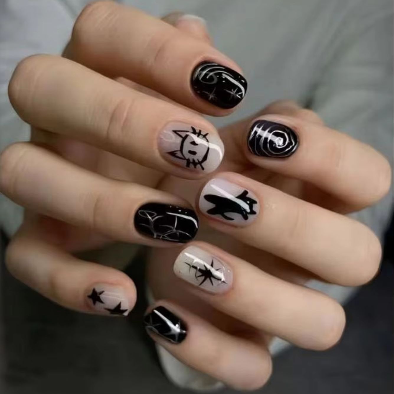 Nail Art Wedding - 24 Peças de Unhas Postiças Quadradas