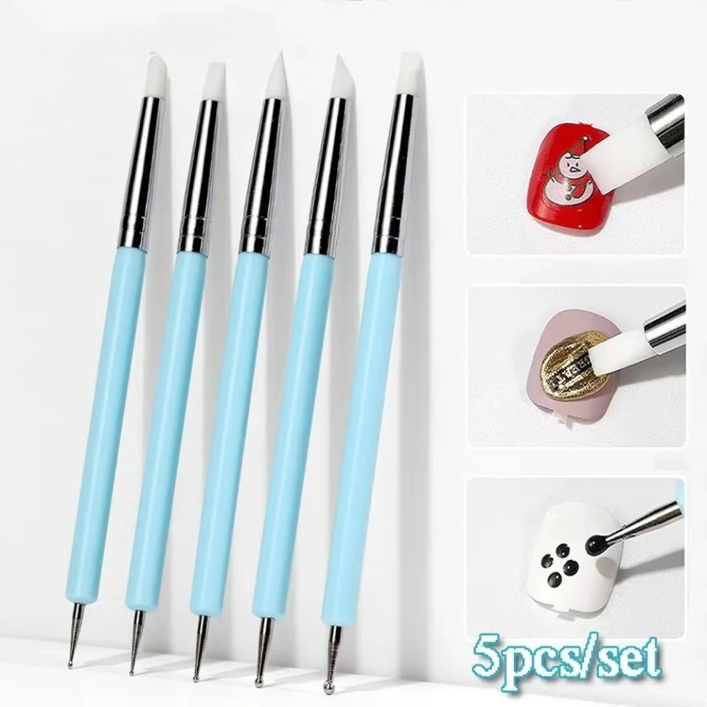 Nail Fan Brush - Kit de Ferramentas de Silicone para