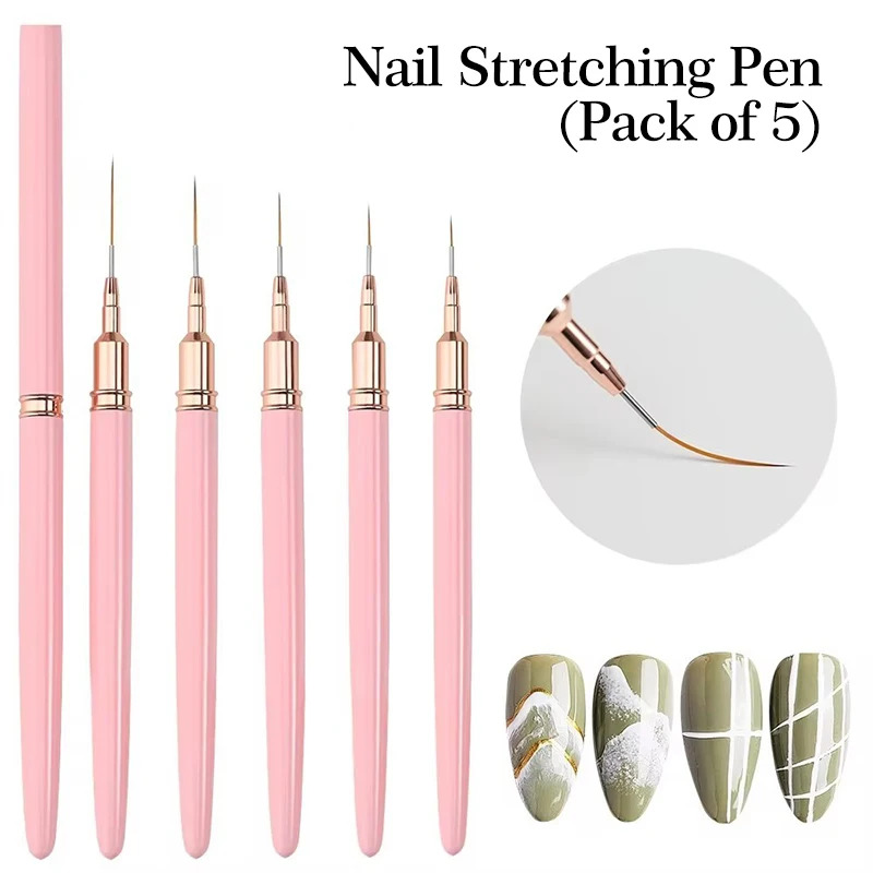 Nail Art Rame - 5 pçs conjunto de escova de
