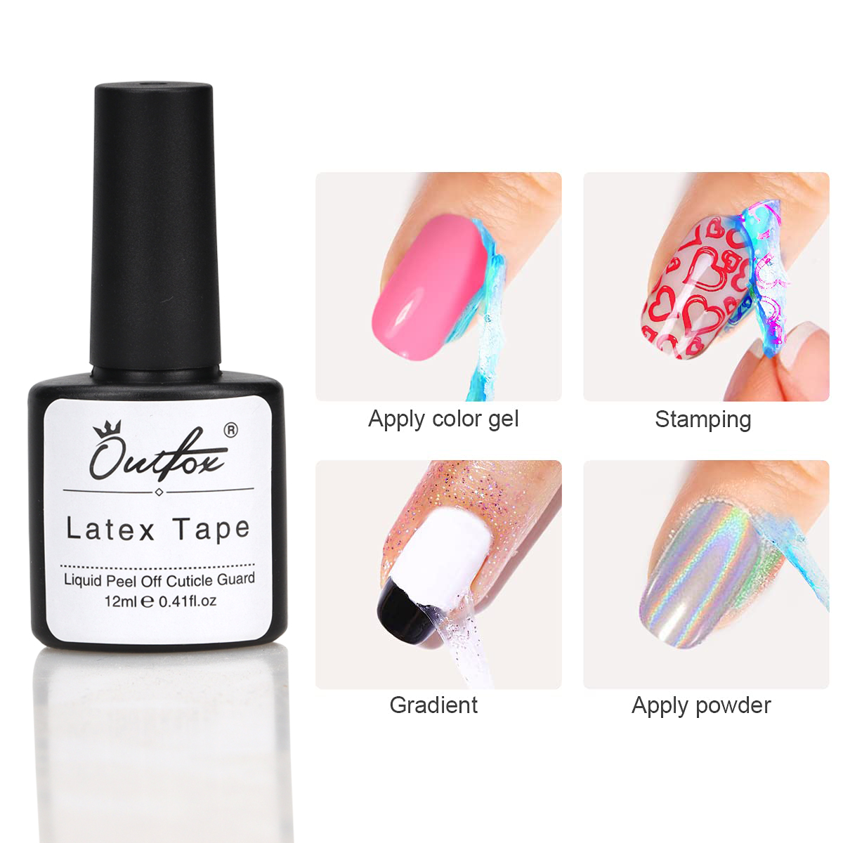 Peel Off Base Coat - 12ML Líquido Protetor de Cutículas para