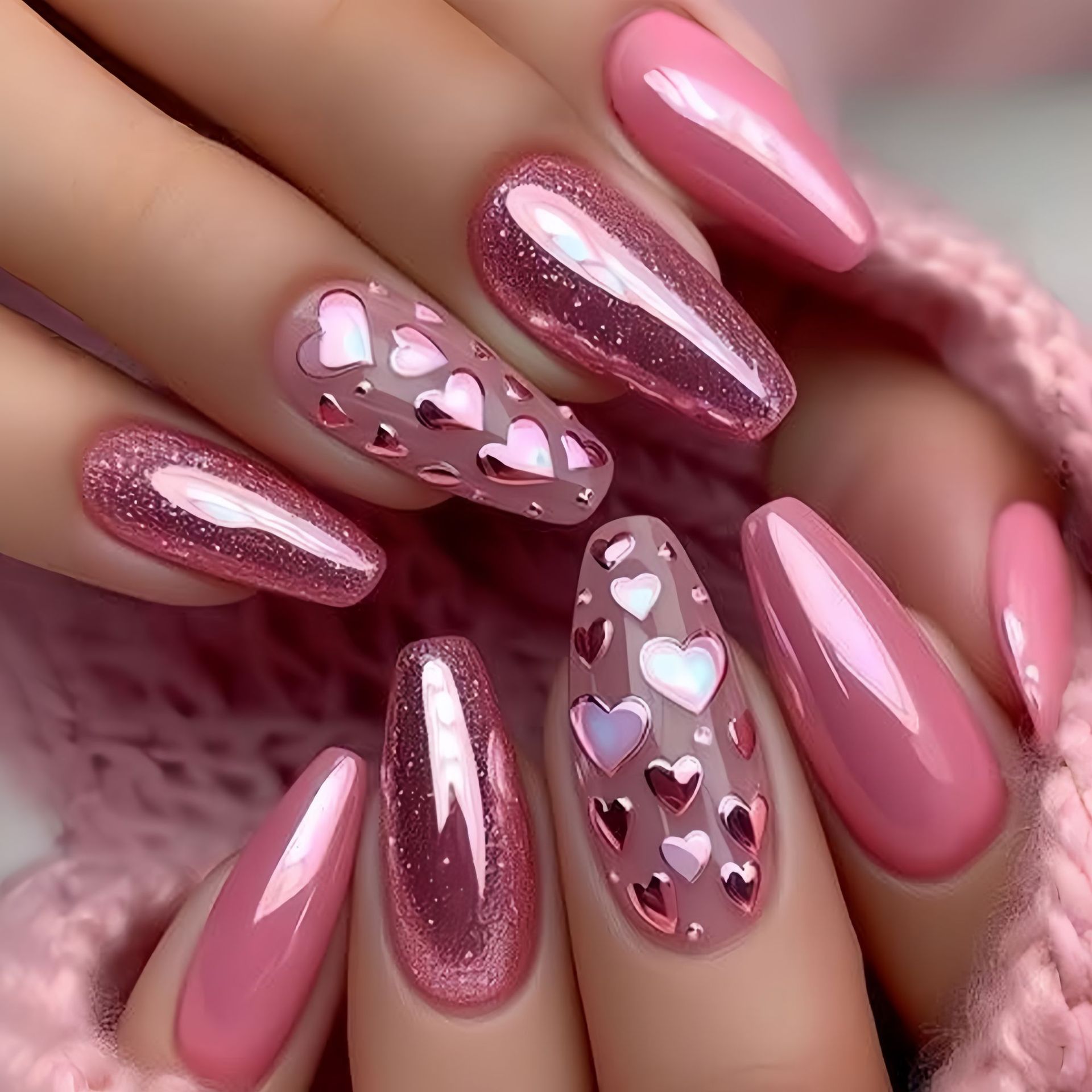 Nail Art Wedding - Unhas postiças médias e longas com