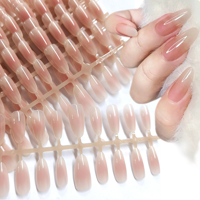 Nail Art Xs - 30 pçs cor nude unhas falsas