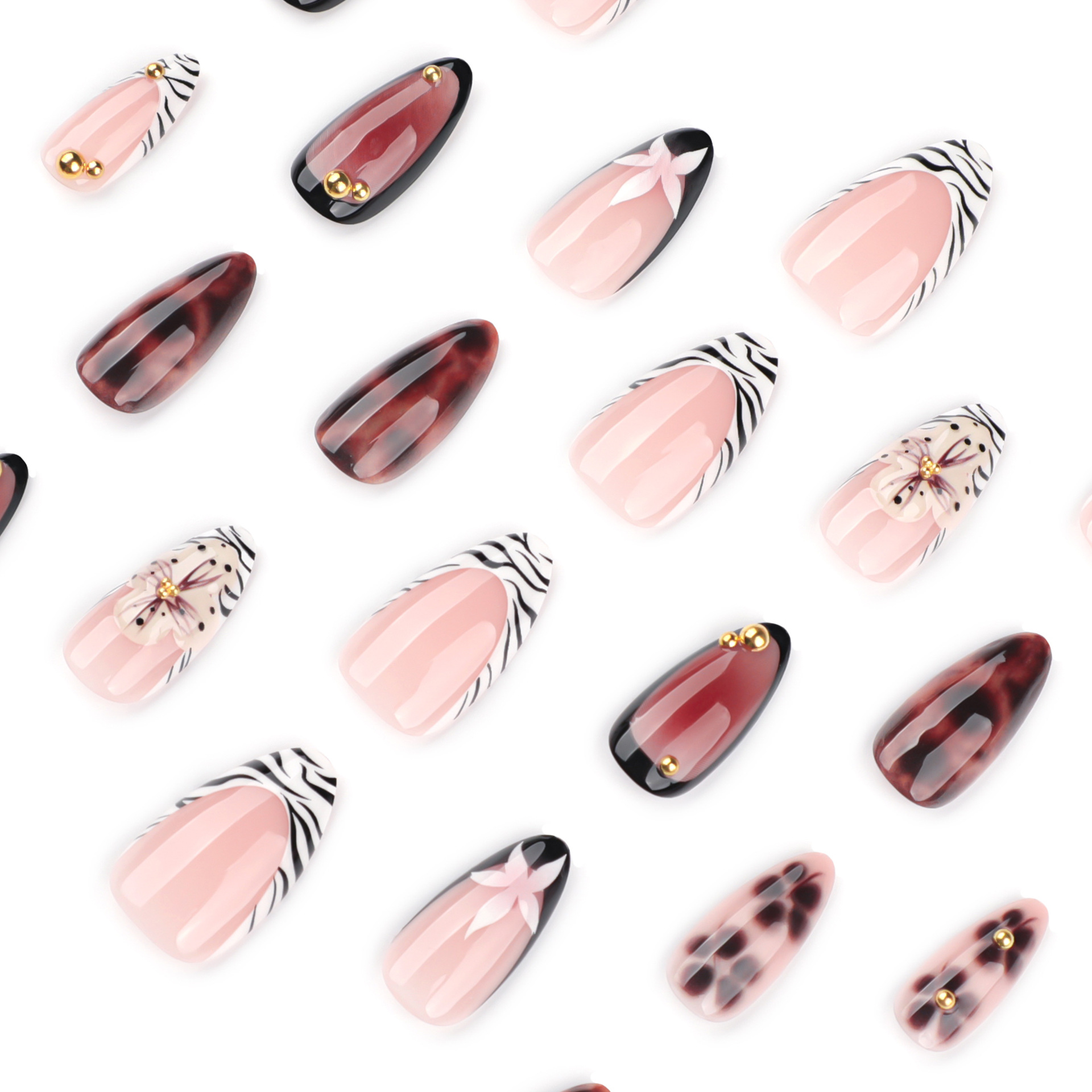 24 Unidades de Unhas Postiças  - Nail Art Zebra avaliação e preço