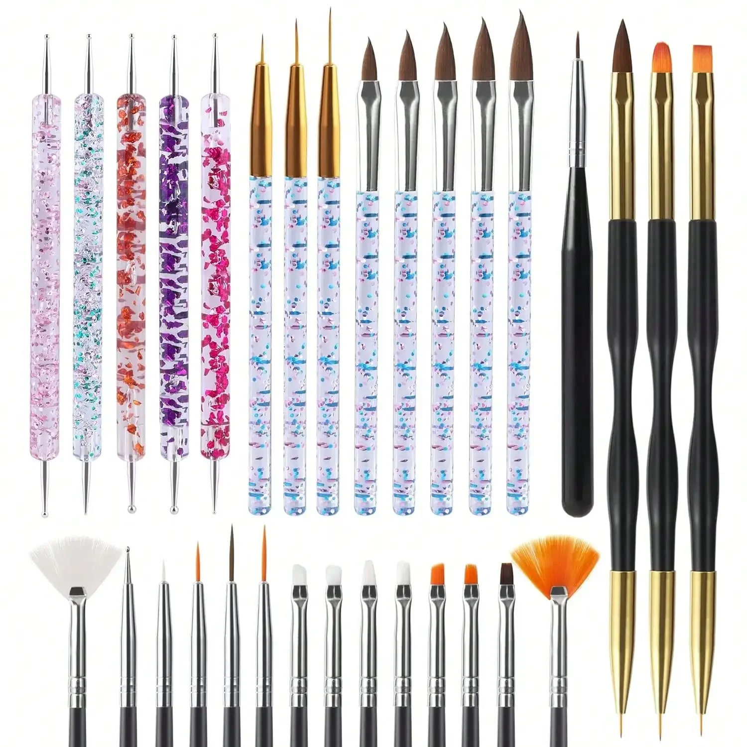Conjunto de 31 Pincéis Profiss - Nail Art Rame avaliação e preço