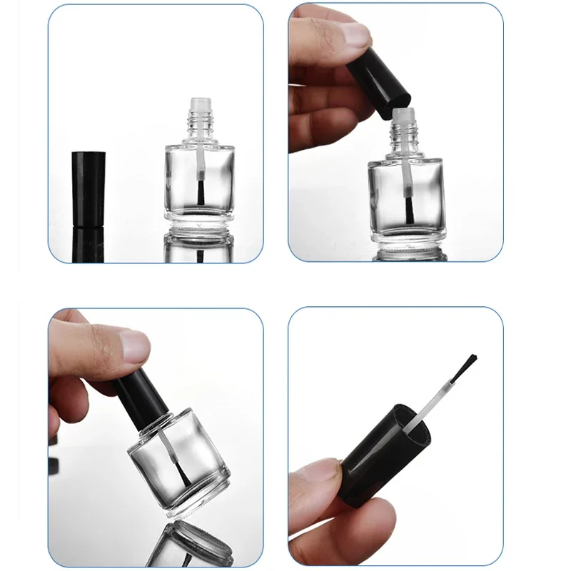 5 pçs 5ml/10ml/15ml vazio mini - Nail Fan Brush avaliação e preço