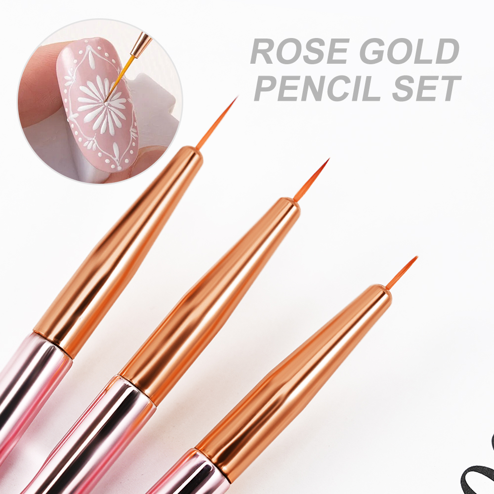 3/5 pçs/set rosa ouro arte do  - Nail Art Rame avaliação e preço