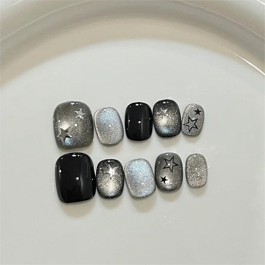 10 pçs preto bonito gato artes - Nail Art Eye Cat avaliação e preço