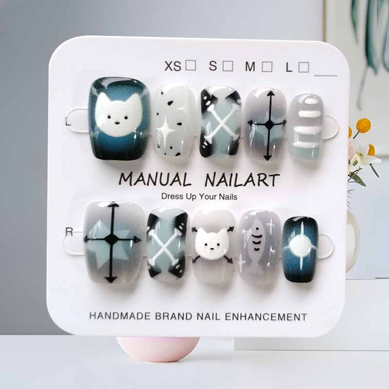 10 pçs bonito dos desenhos ani - Nail Art Eye Cat avaliação e preço