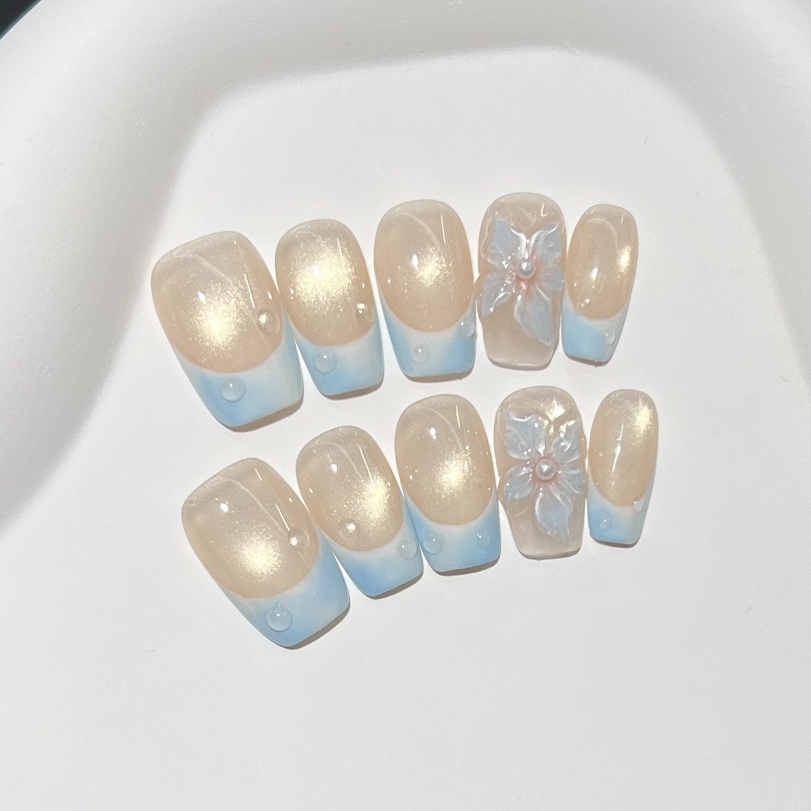 10 peças de unhas postiças cur - Nail Art Eye Cat avaliação e preço