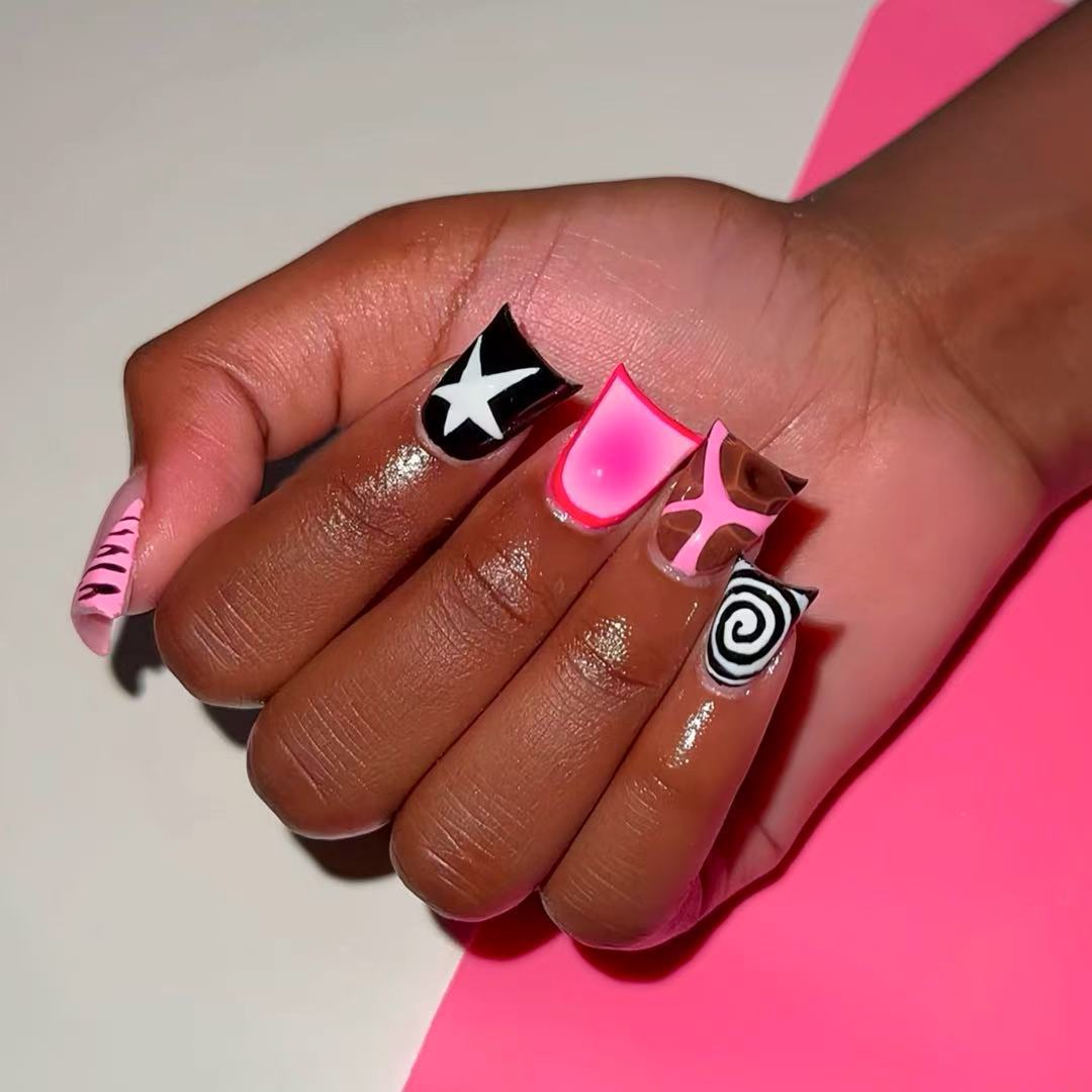 24 Unidades de Unhas Postiças  - Nail Art Zebra avaliação e preço