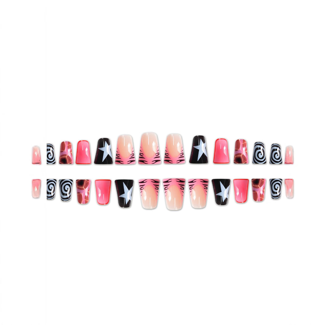 24 Unidades de Unhas Postiças  - Nail Art Zebra avaliação e preço