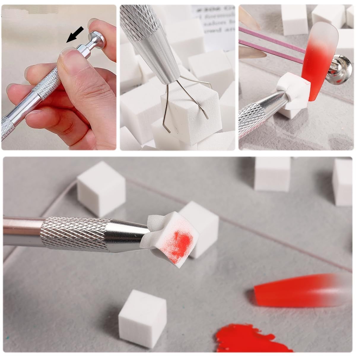 1/50/100 pçs quadrado conjunto - Nail Fan Brush avaliação e preço