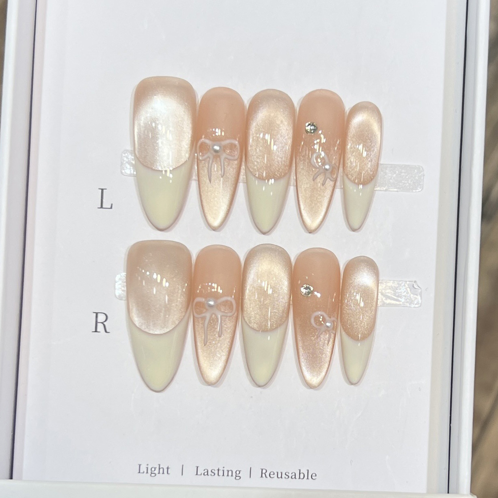 10 pçs amêndoa brilhante impre - Nail Art Wedding avaliação e preço