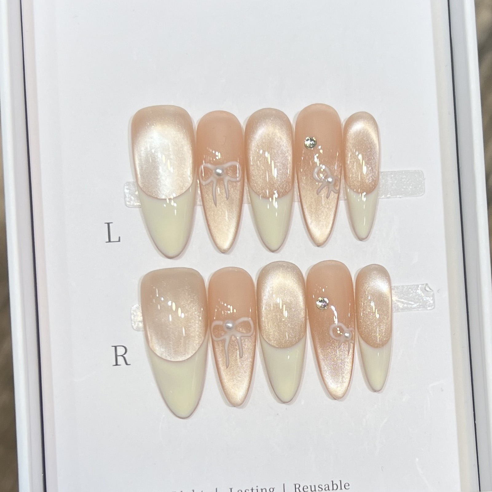 10 pçs amêndoa brilhante impre - Nail Art Wedding avaliação e preço