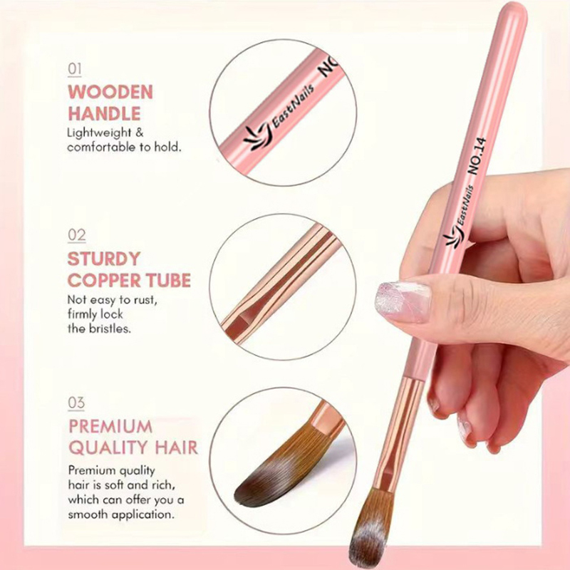 【3 Pincéis de Acrílico para Un - Nail Fan Brush avaliação e preço