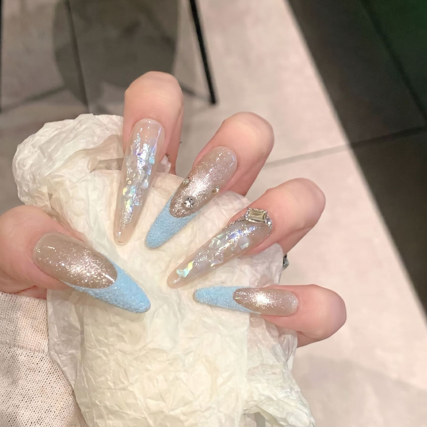 Imprensa em unhas 10 pçs roxo  - Nail Art Wedding avaliação e preço