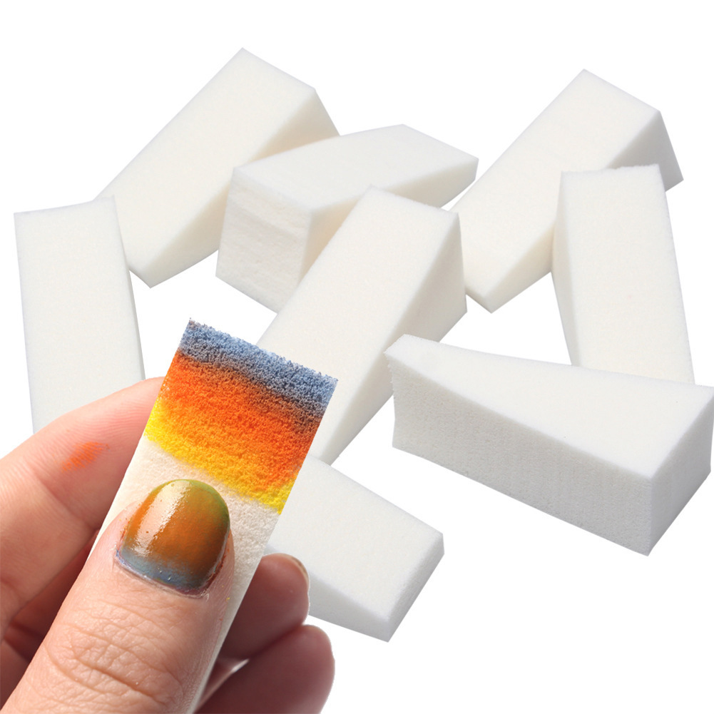 50/20 pçs branco prego esponja - Nail Fan Brush avaliação e preço