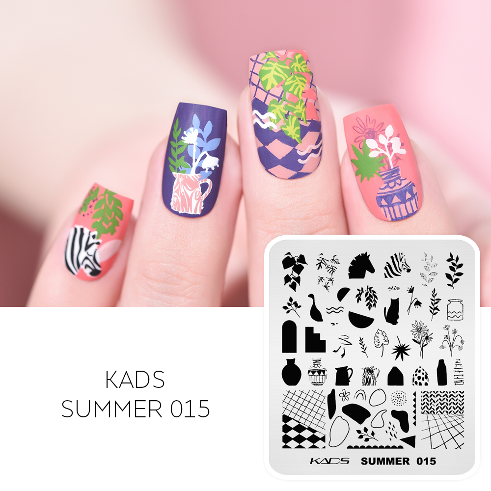 KADS-Nail Art Stamping Placas  - Nail Art Zebra avaliação e preço