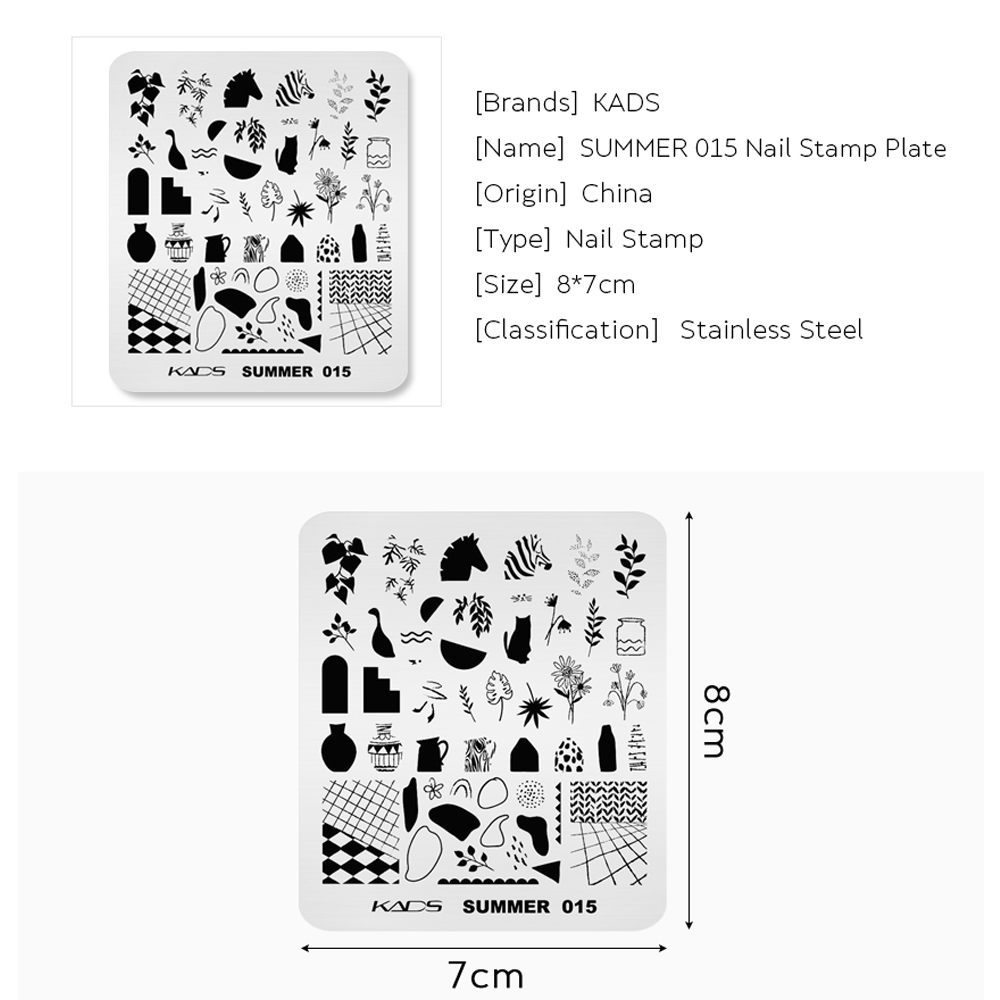 KADS-Nail Art Stamping Placas  - Nail Art Zebra avaliação e preço