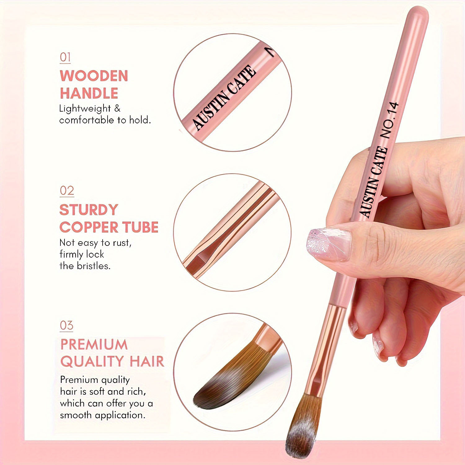 3 pçs kolinsky acrílico conjun - Nail Fan Brush avaliação e preço