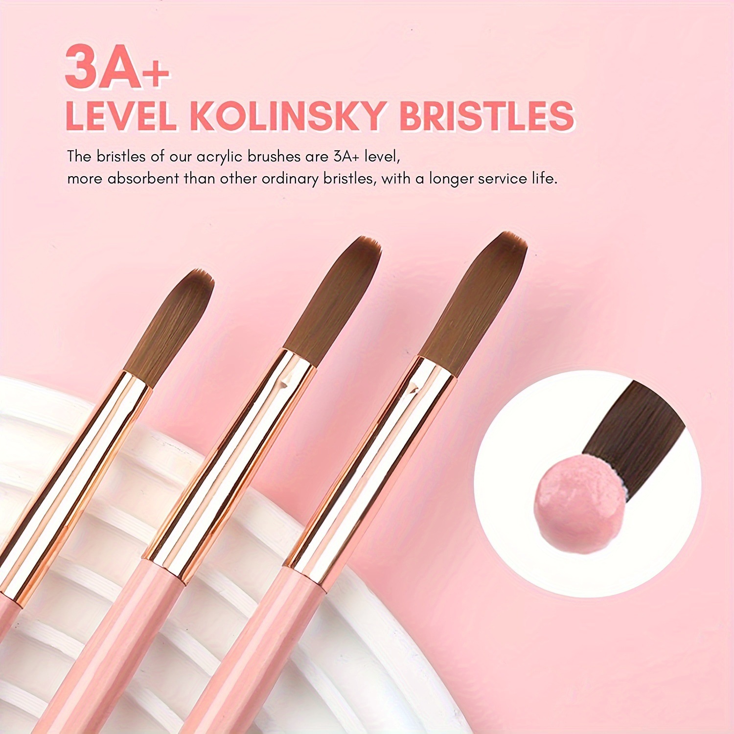 3 pçs kolinsky acrílico conjun - Nail Fan Brush avaliação e preço