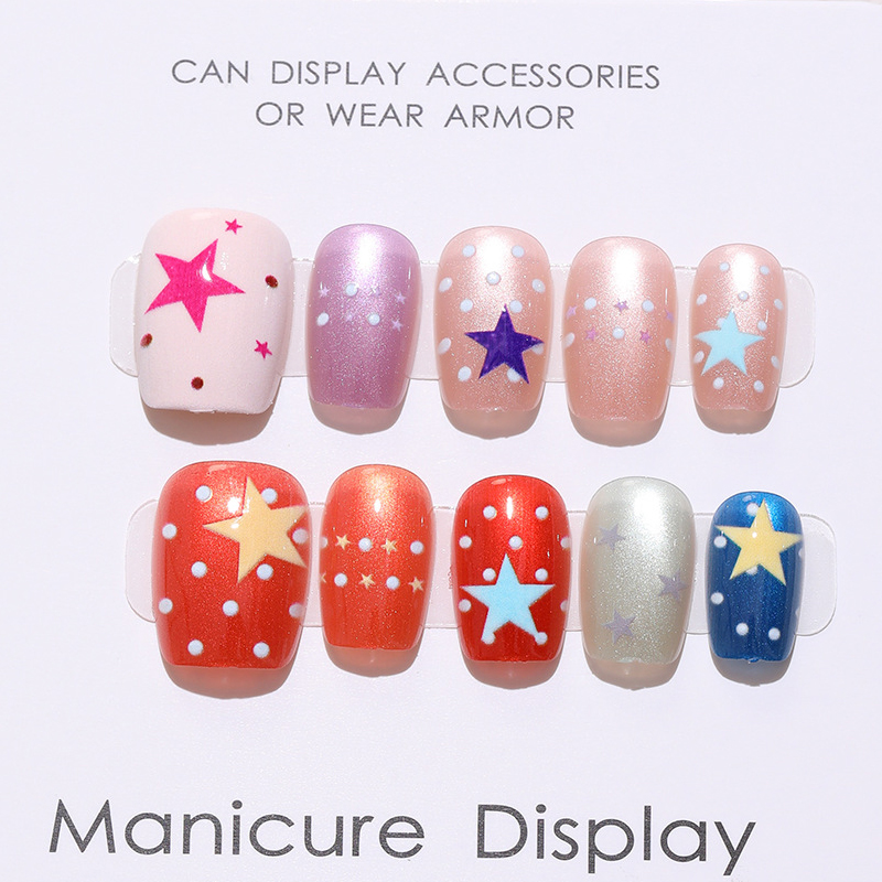 10 Peças de Unhas Postiças Est - Nail Art Eye Cat avaliação e preço