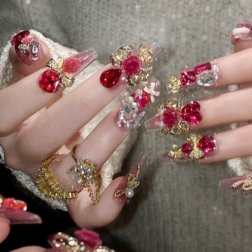 24 pçs ano novo imprensa de me - Nail Art Wedding avaliação e preço