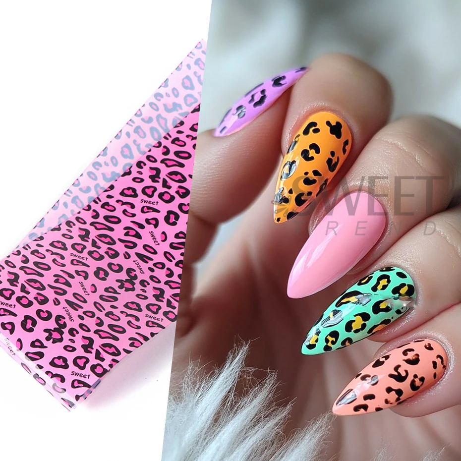 10 pçs colorido leopardo impre - Nail Art Zebra avaliação e preço