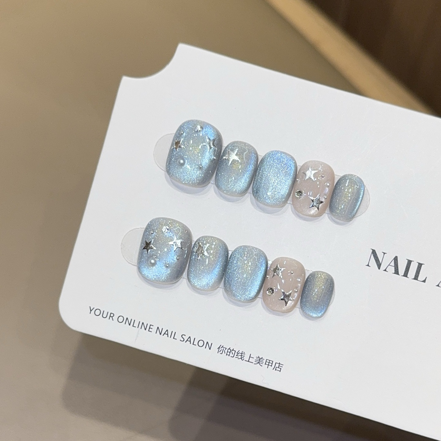 10 pçs roxo curto cabeça redon - Nail Art Eye Cat avaliação e preço
