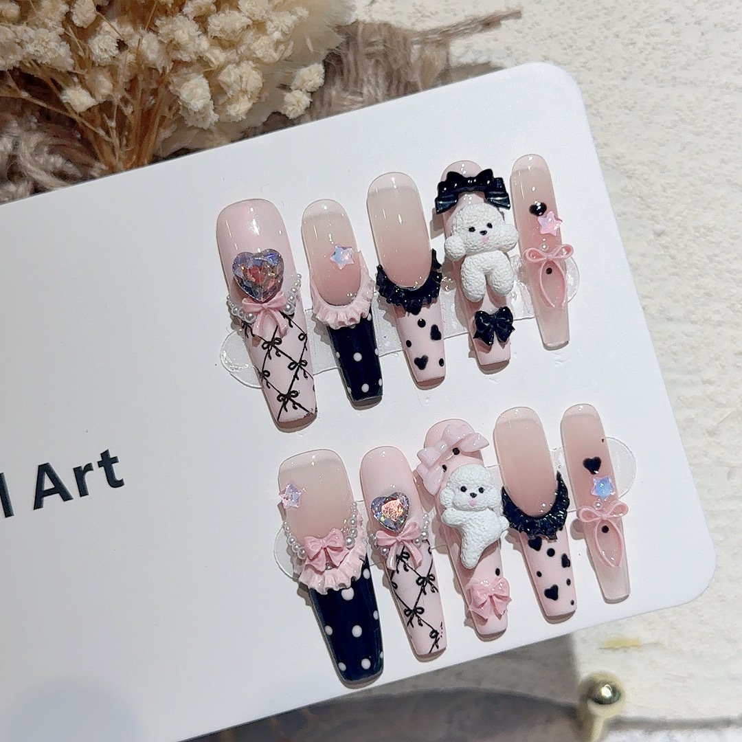 10 pçs laço preto bolinhas bal - Nail Art Wedding avaliação e preço
