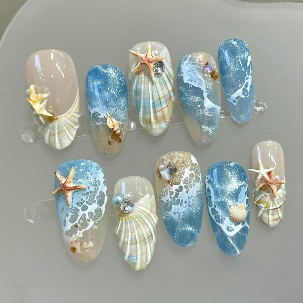 10 peças de Unhas Postiças com - Nail Art Xs avaliação e preço