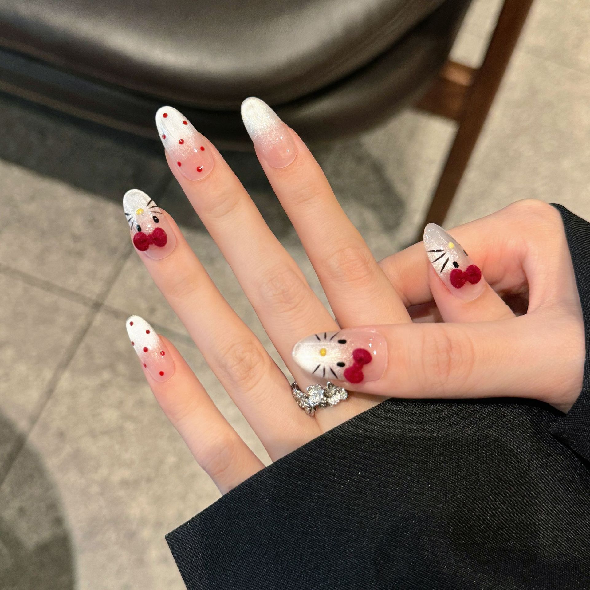 10 peças de unhas postiças ova - Nail Art Eye Cat avaliação e preço