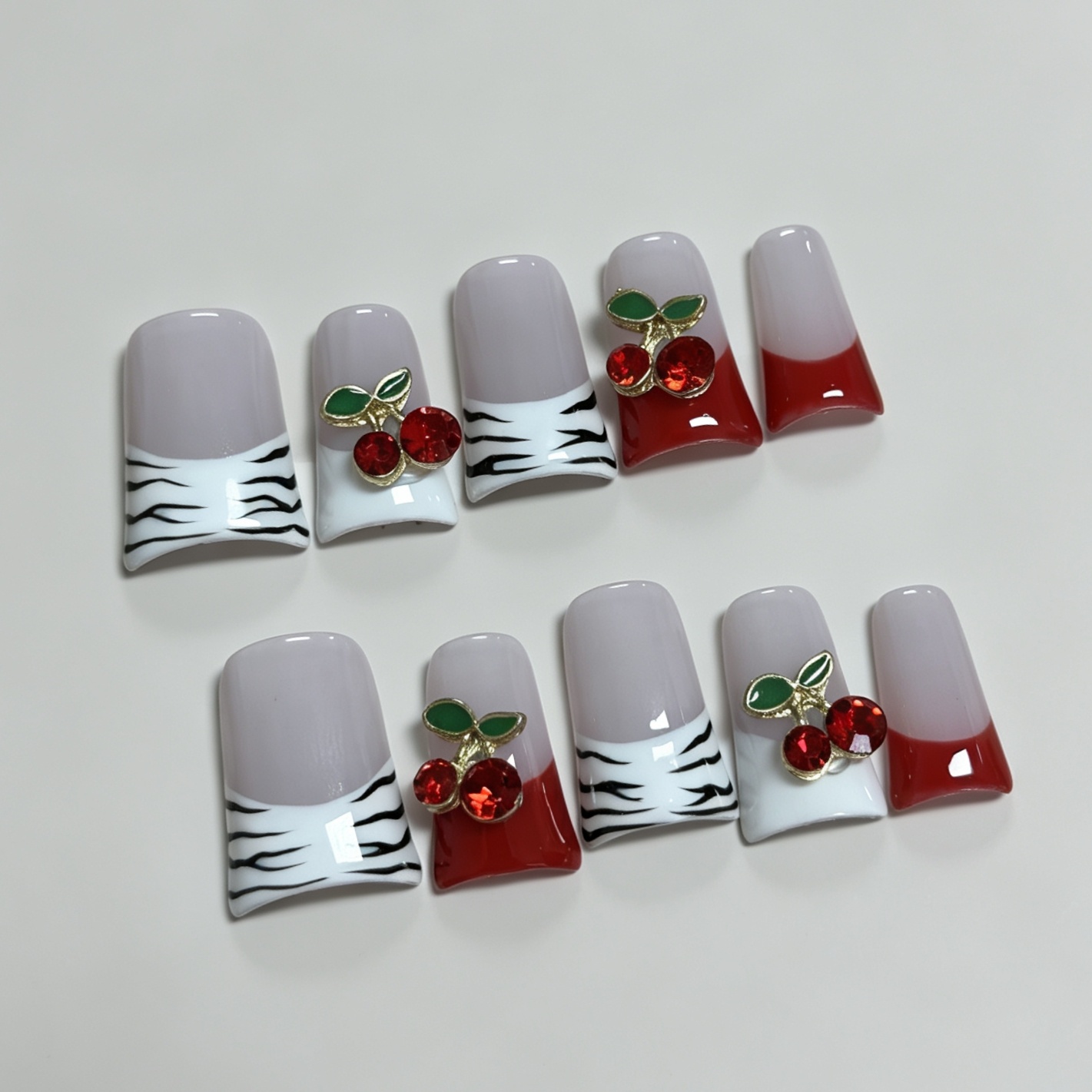 Unhas Postiças Quadradas Média - Nail Art Zebra avaliação e preço