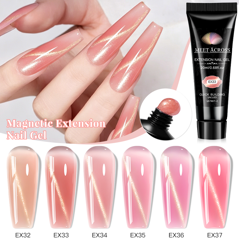 Gel de extensão de unhas magné - Nail Art Extension Cat Eye avaliação e preço
