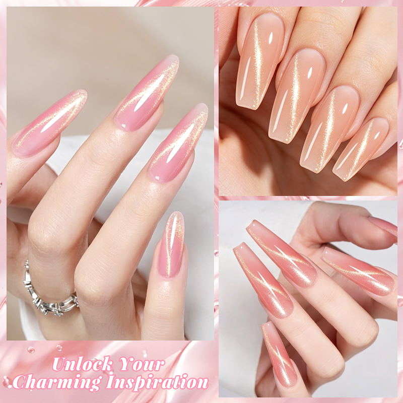 Gel de extensão de unhas magné - Nail Art Extension Cat Eye avaliação e preço