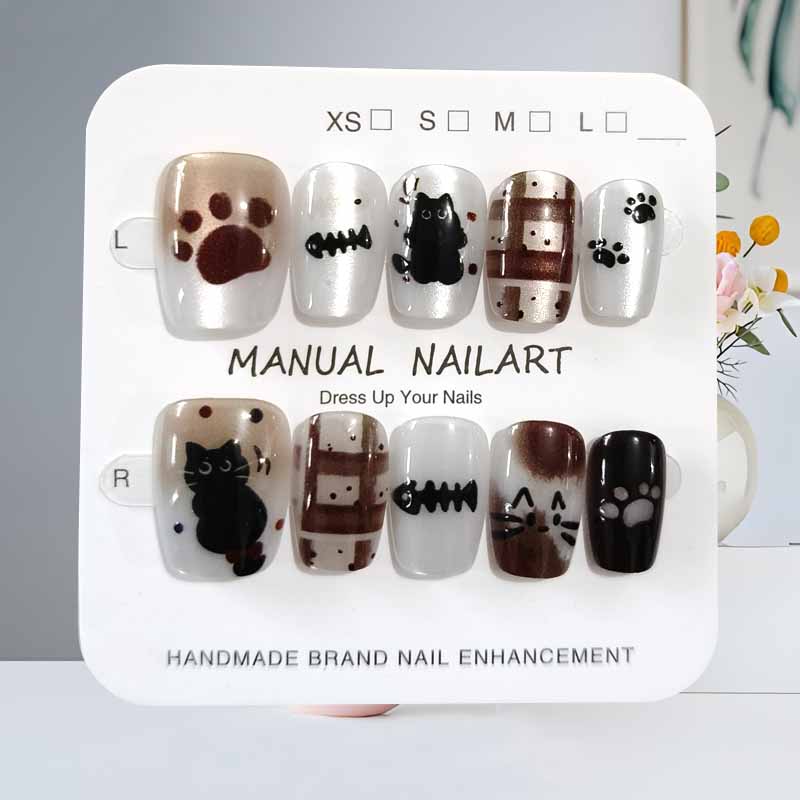 10 pçs bonito dos desenhos ani - Nail Art Eye Cat avaliação e preço