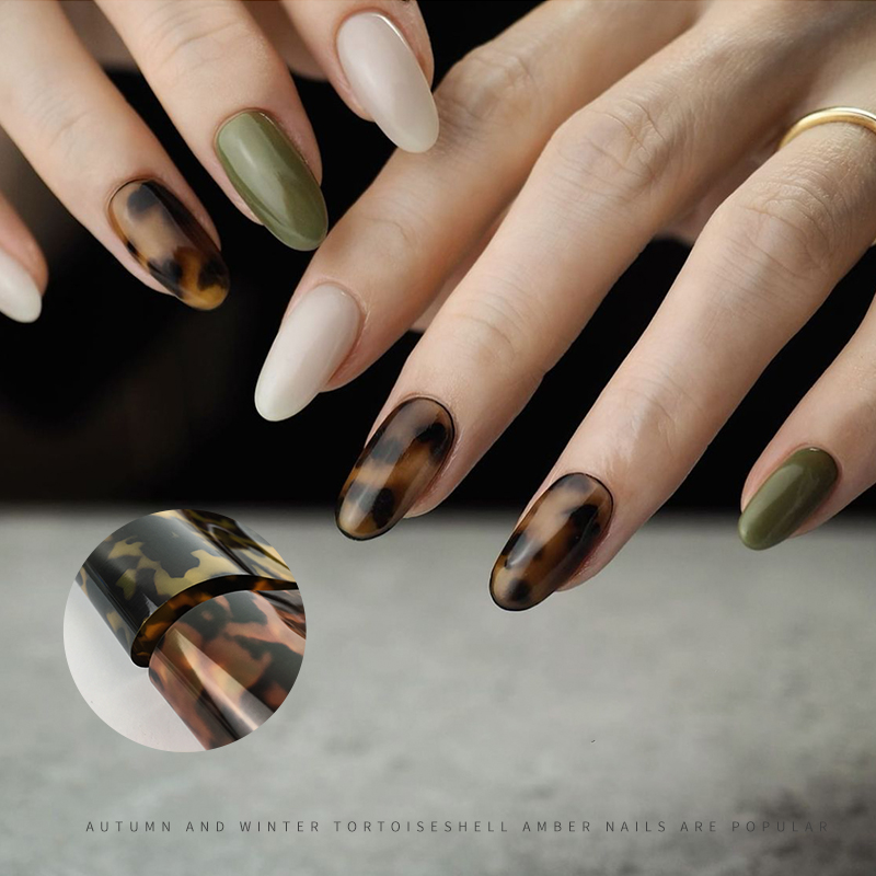 4*100cm leopardo unha folha tr - Nail Art Zebra avaliação e preço