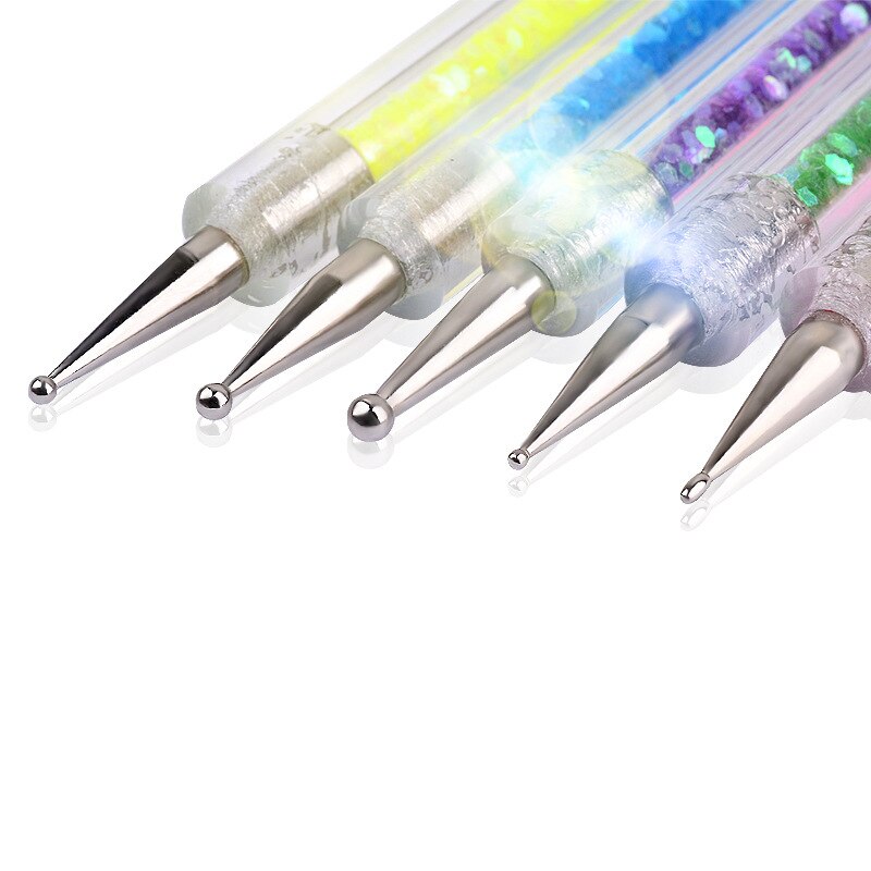5Pcs Nails Art Dotting Pen Nai - Nail Fan Brush avaliação e preço